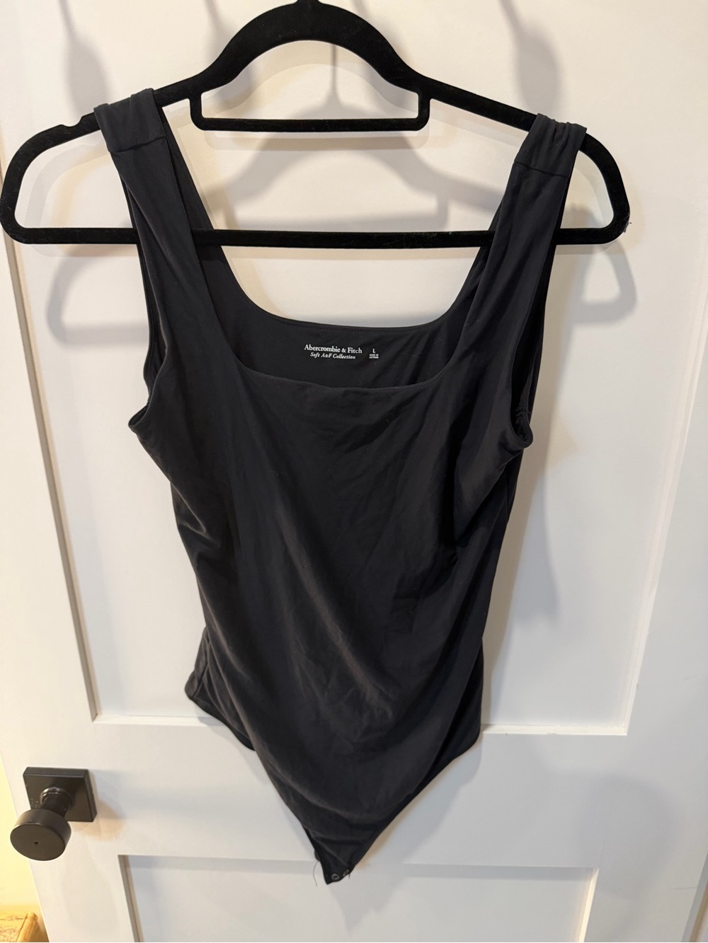 Abercrombie & Fitch Black Scoop Neck Bodysuit Tank